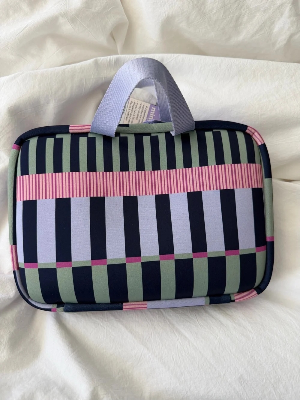 NWT Striped Cosmetic Bag